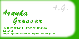 aranka grosser business card